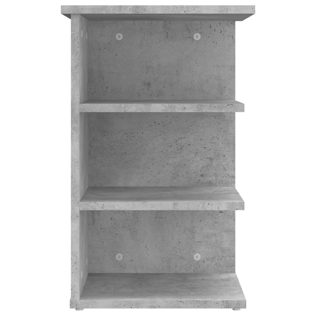 vidaXL Beistellregal Betongrau 35x35x55 cm Holzwerkstoff