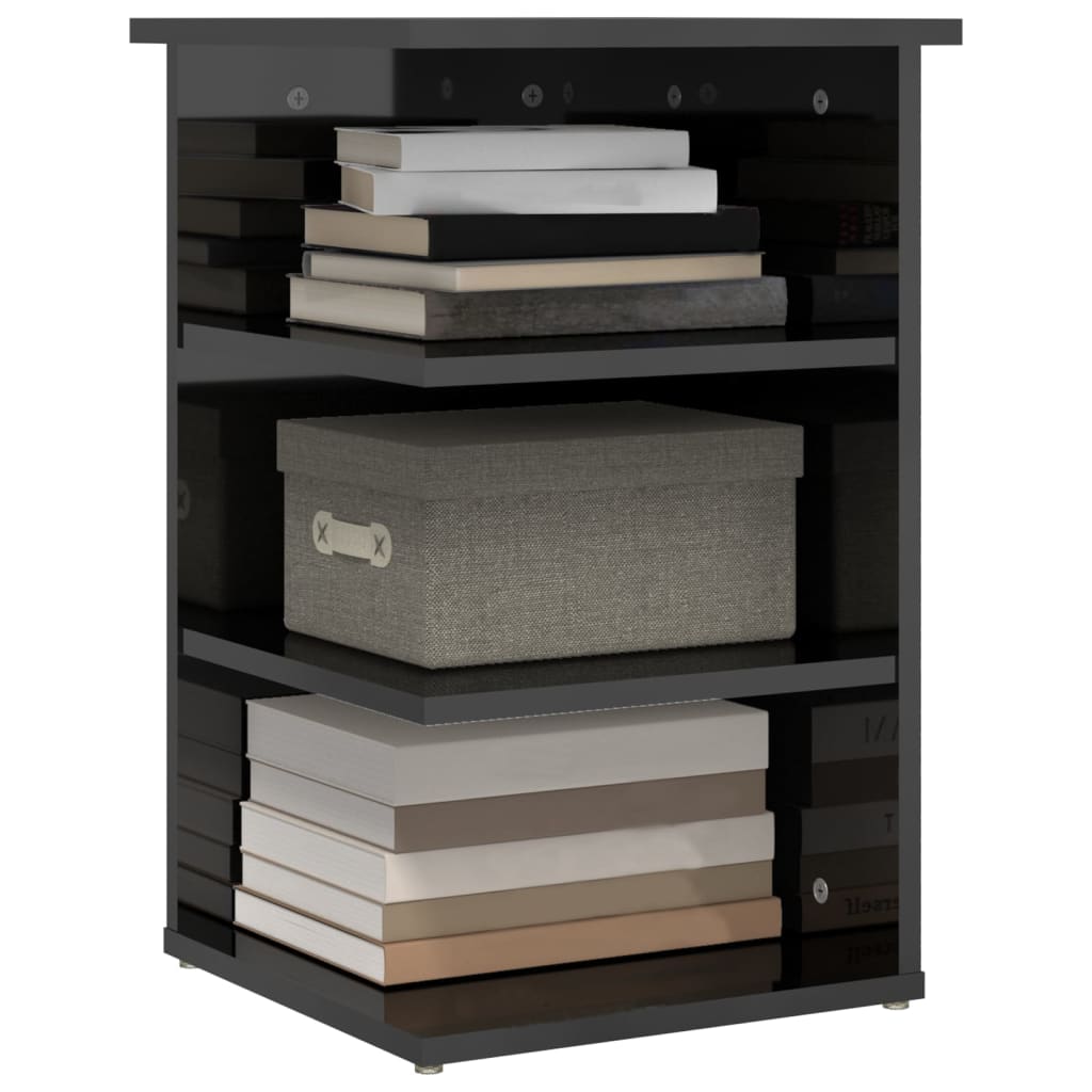 vidaXL Beistellregal Hochglanz-Grau 35x35x55 cm Holzwerkstoff