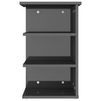 vidaXL Beistellregal Hochglanz-Grau 35x35x55 cm Holzwerkstoff