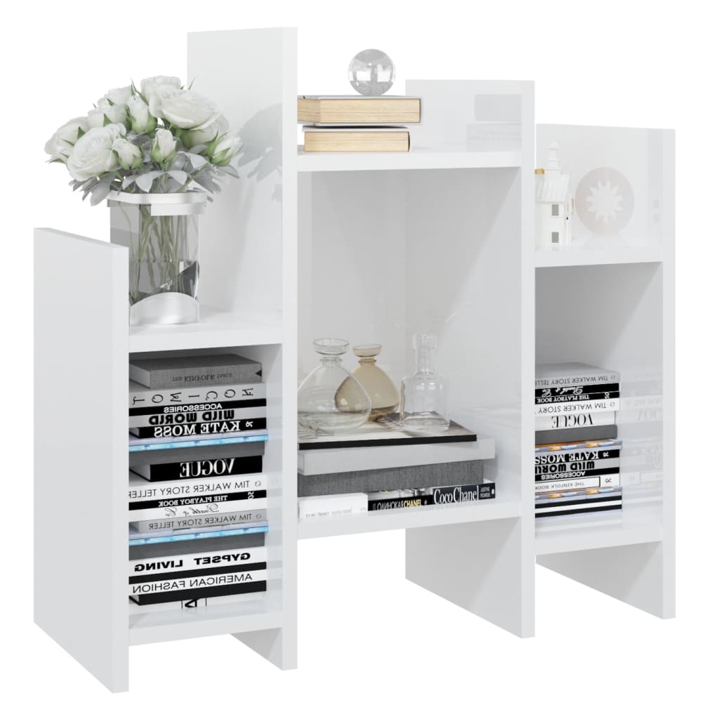 vidaXL Regalschrank Hochglanz-Weiß 60x26x60 cm Holzwerkstoff