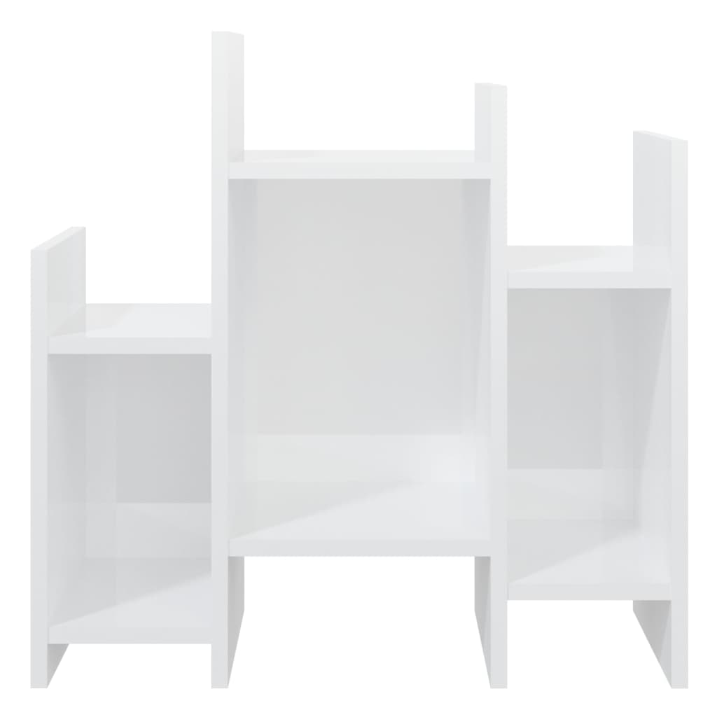 vidaXL Regalschrank Hochglanz-Weiß 60x26x60 cm Holzwerkstoff