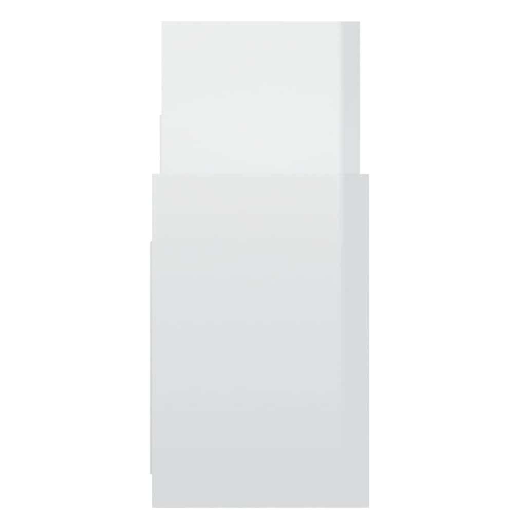 vidaXL Regalschrank Hochglanz-Weiß 60x26x60 cm Holzwerkstoff