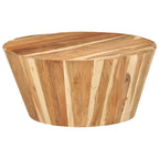 vidaXL Couchtisch Ø65x31 cm Massivholz Akazie