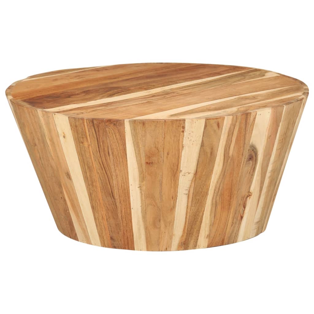 vidaXL Couchtisch Ø65x31 cm Massivholz Akazie