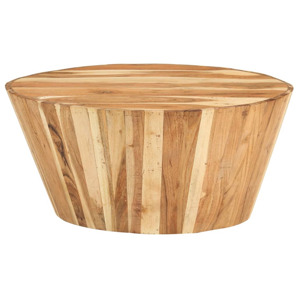 vidaXL Couchtisch Ø65x31 cm Massivholz Akazie