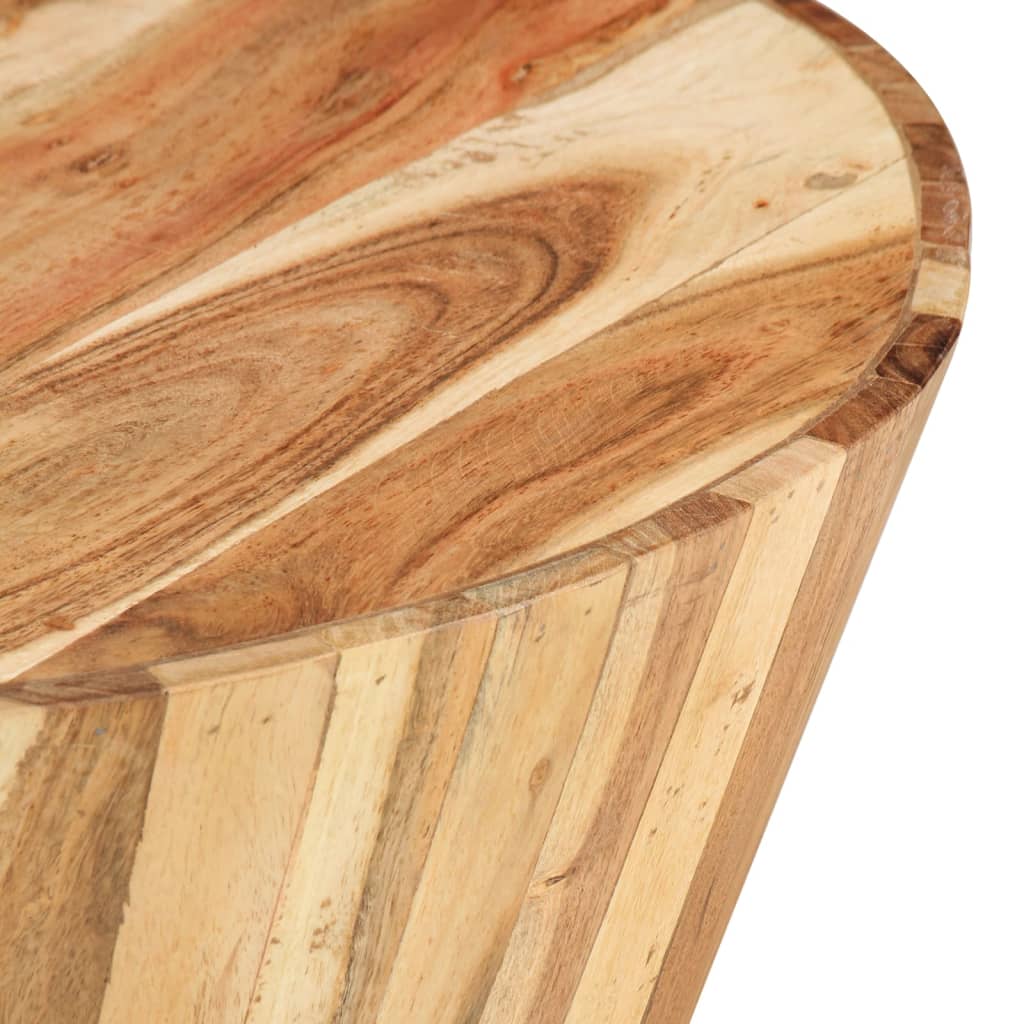 vidaXL Couchtisch Ø65x31 cm Massivholz Akazie