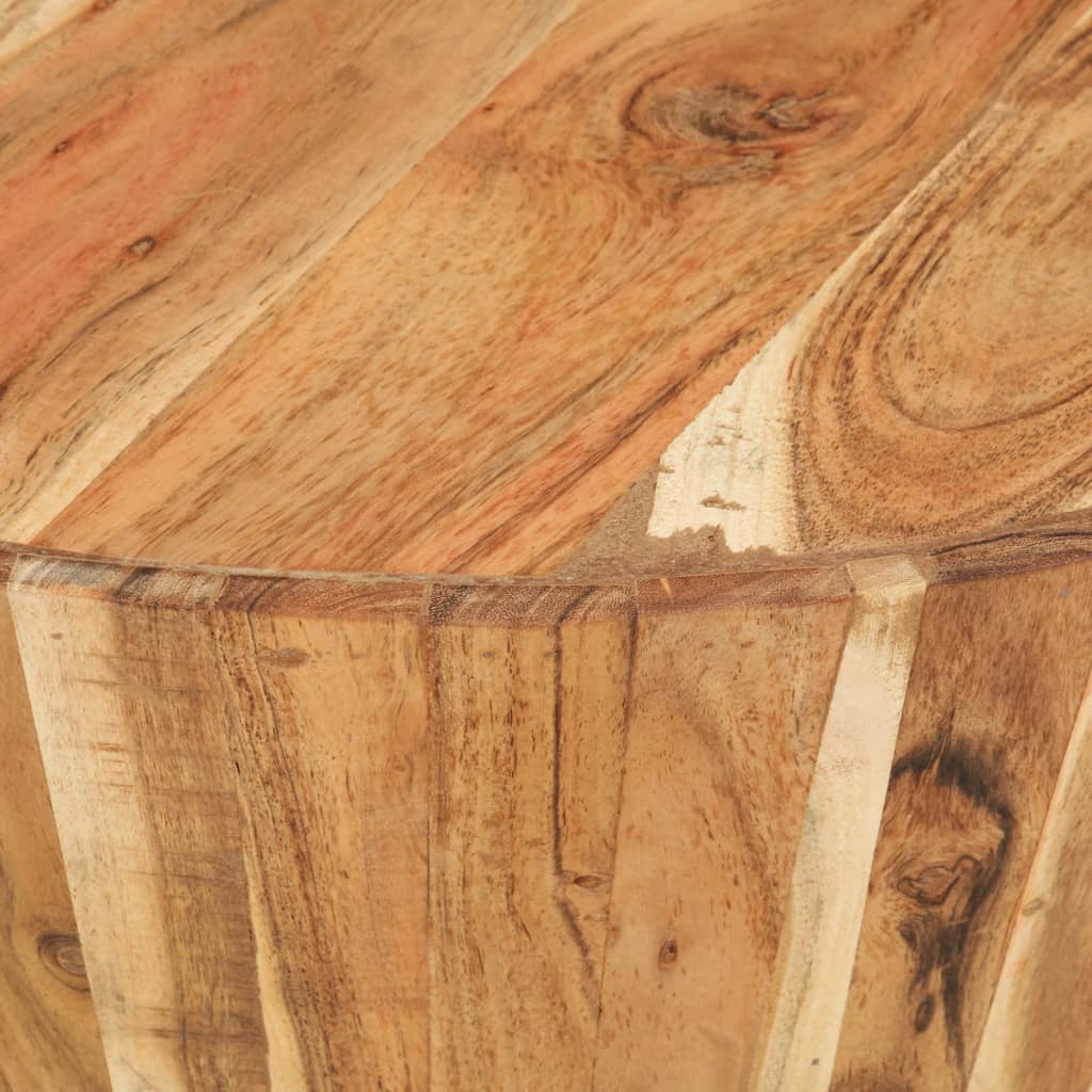 vidaXL Couchtisch Ø65x31 cm Massivholz Akazie