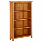vidaXL Bücherregal 4 Fächer 70x22x110 cm Massivholz Eiche