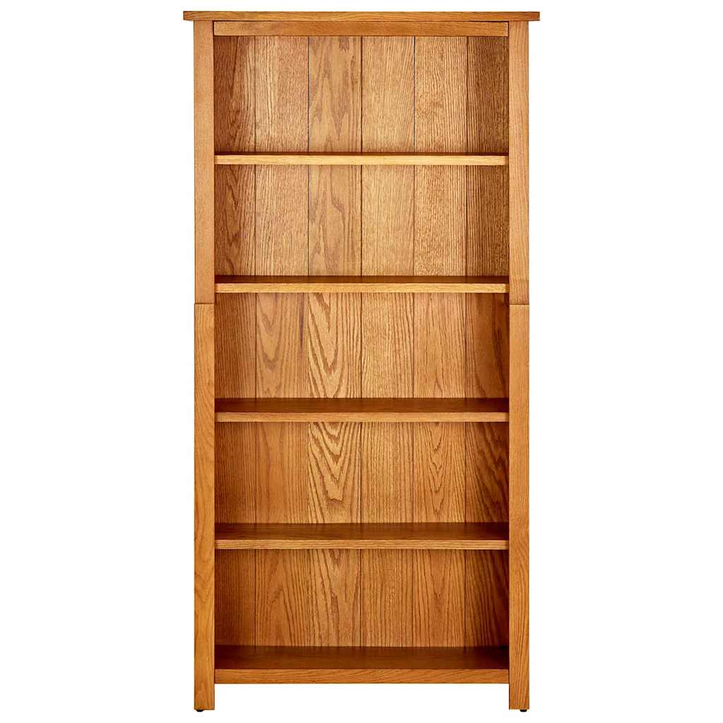 vidaXL Bücherregal 5 Fächer 70x22x140 cm Massivholz Eiche
