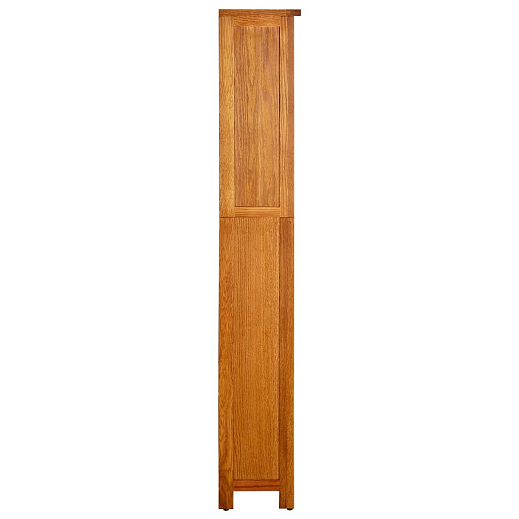 vidaXL Bücherregal 5 Fächer 70x22x140 cm Massivholz Eiche