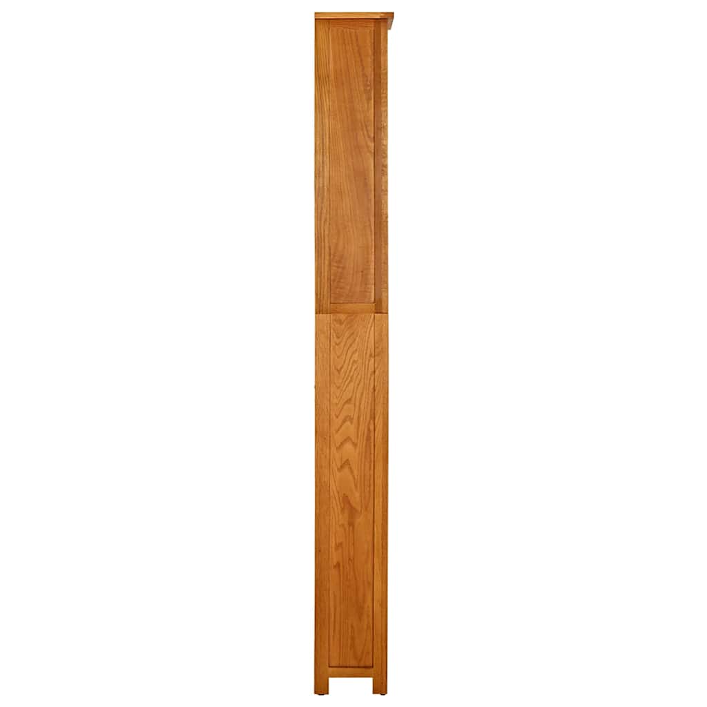 vidaXL Bücherregal 7 Fächer 60x22x200 cm Massivholz Eiche