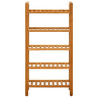 vidaXL Schuhregal mit 5 Etagen 50x27x100 cm Massivholz Eiche