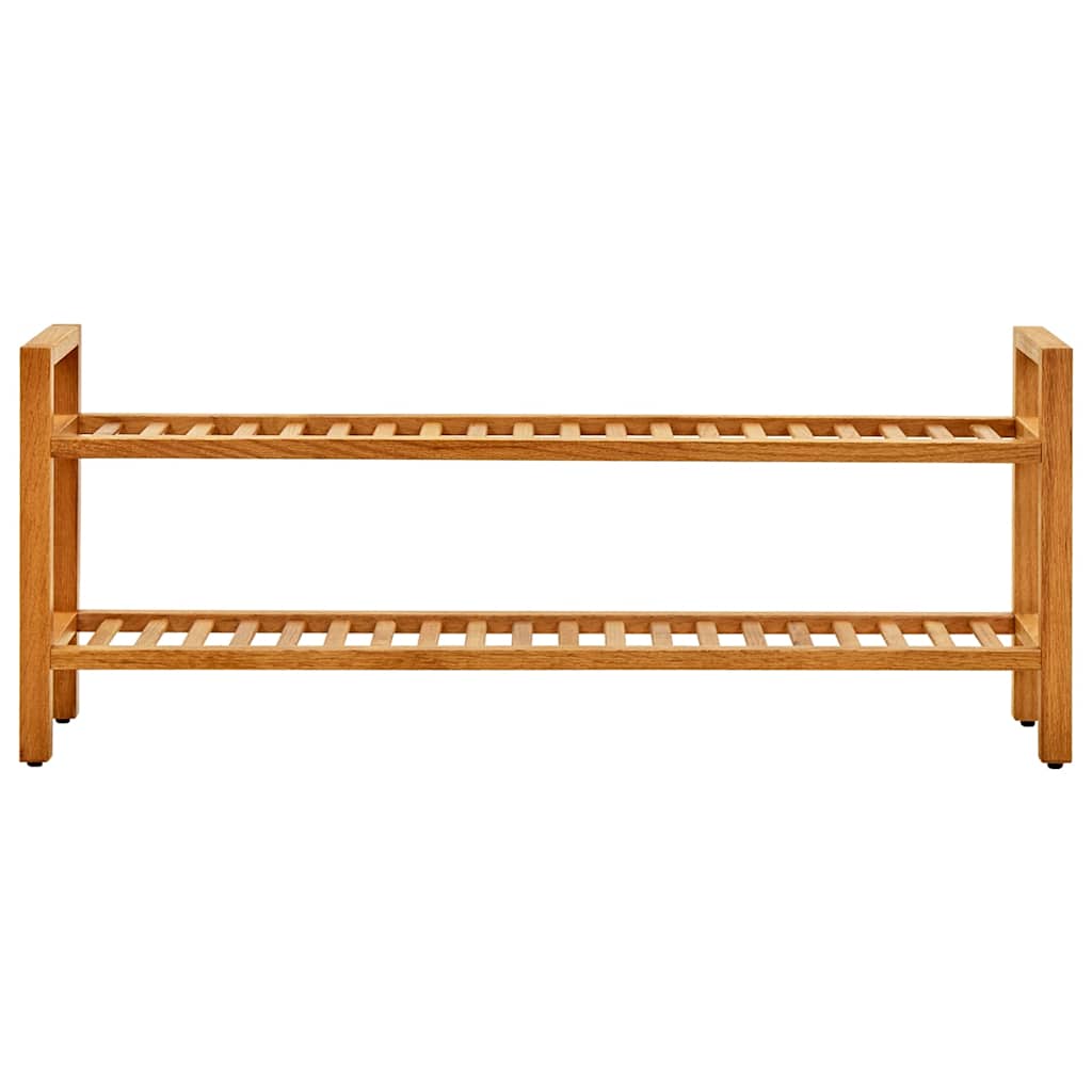 vidaXL Schuhregal mit 2 Etagen 100x27x40 cm Massivholz Eiche
