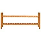 vidaXL Schuhregal mit 2 Etagen 100x27x40 cm Massivholz Eiche