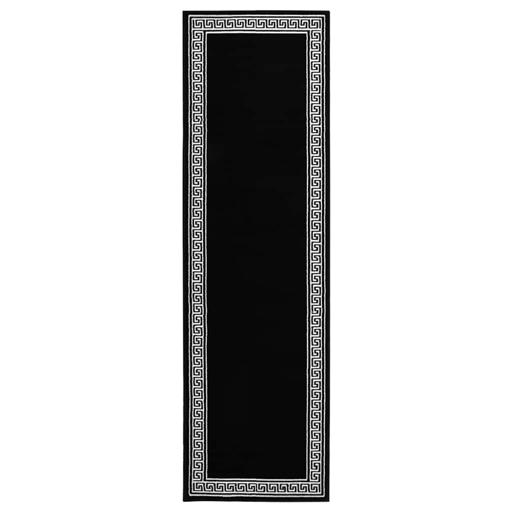 vidaXL Teppichläufer BCF Schwarz mit Motiv 60x200 cm