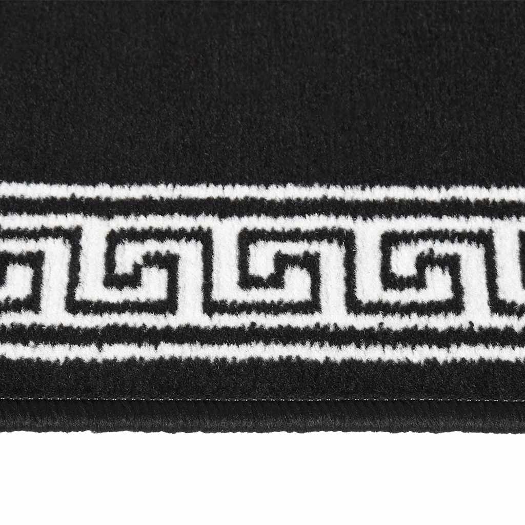 vidaXL Teppichläufer BCF Schwarz mit Motiv 60x200 cm