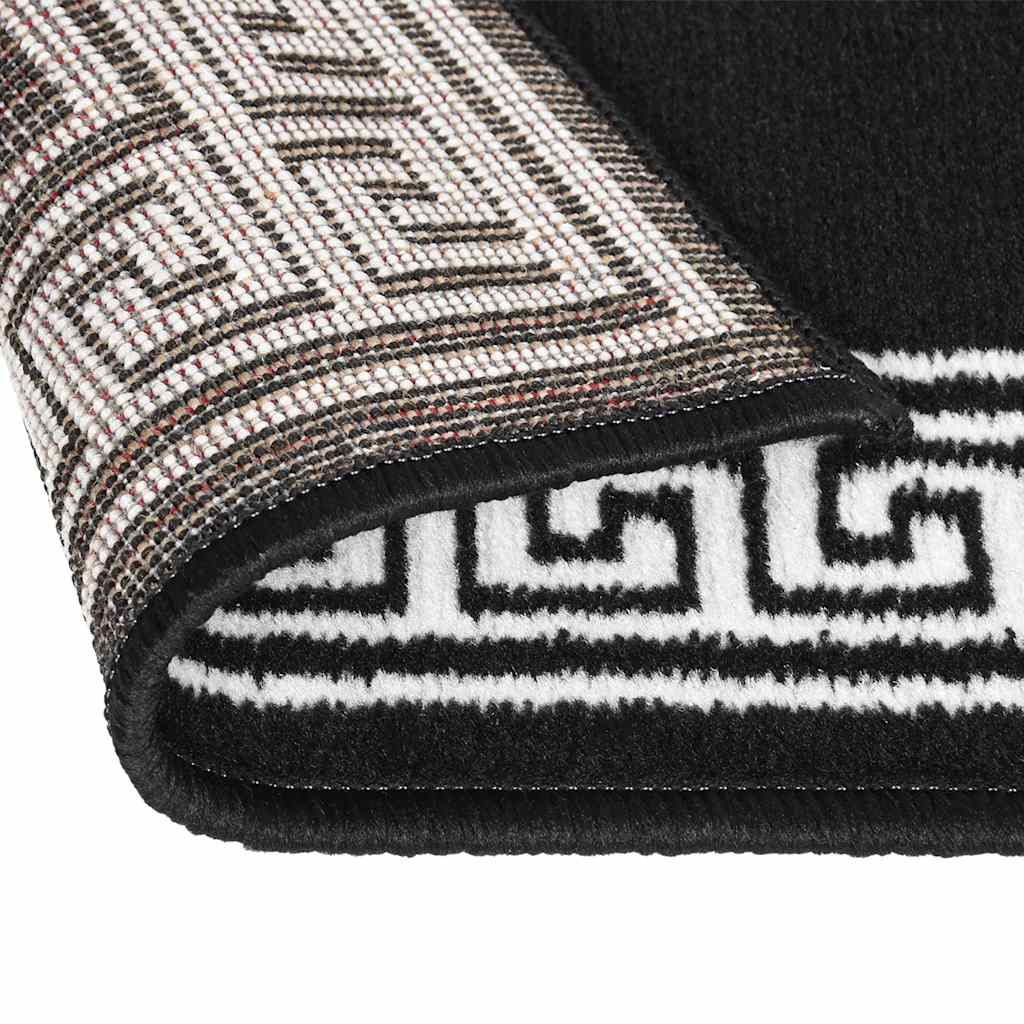 vidaXL Teppichläufer BCF Schwarz mit Motiv 60x200 cm