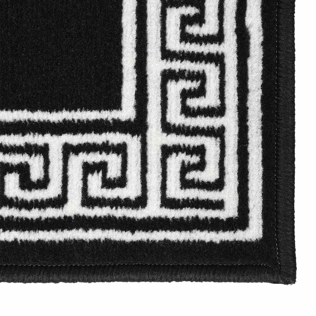 vidaXL Teppichläufer BCF Schwarz mit Motiv 60x200 cm