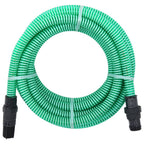 vidaXL Saugschlauch mit PVC-Anschlüssen Grün 1" 4 m PVC