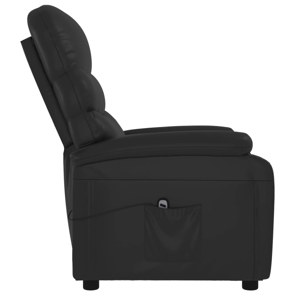 vidaXL Relaxsessel Elektrisch Schwarz Kunstleder