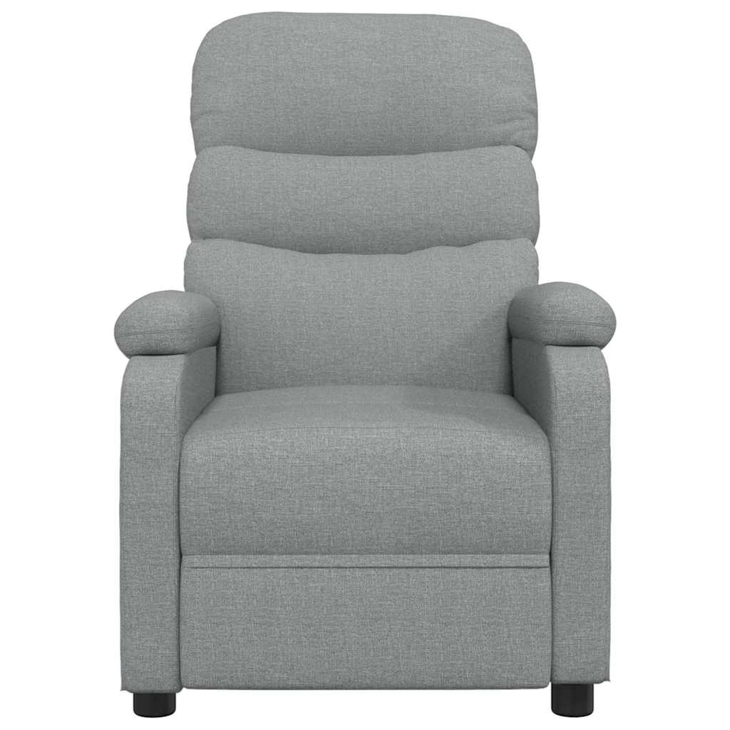 vidaXL Massagesessel Elektrisch Hellgrau Stoff