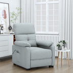 vidaXL Relaxsessel Elektrisch Hellgrau Stoff