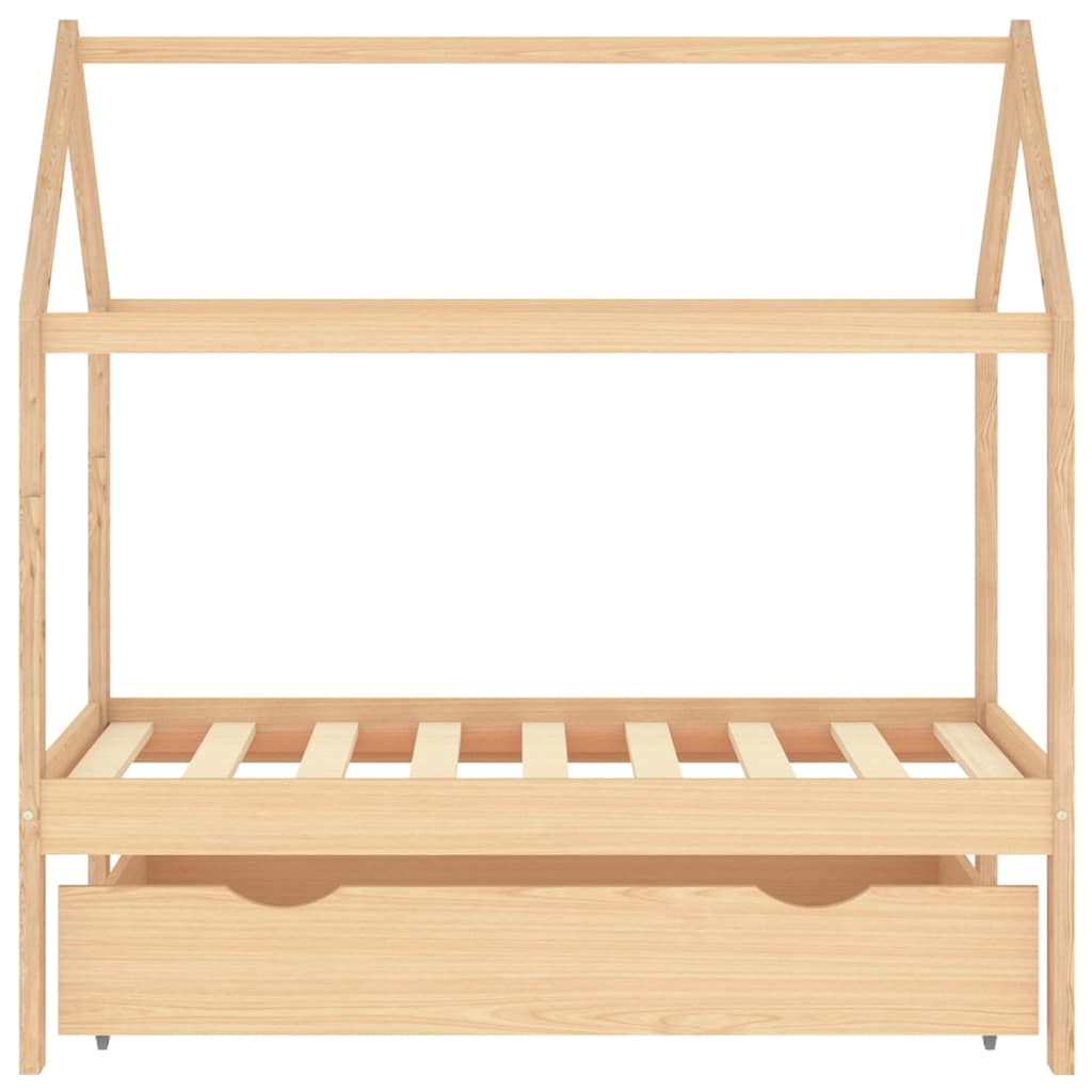 vidaXL Kinderbett mit Schublade Massivholz Kiefer 70x140 cm