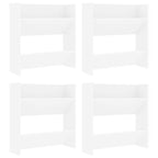 vidaXL Wand-Schuhschränke 4 Stk. Weiß 60x18x60 cm Holzwerkstoff