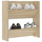 vidaXL Wand-Schuhschrank Sonoma-Eiche 60x18x60 cm Holzwerkstoff