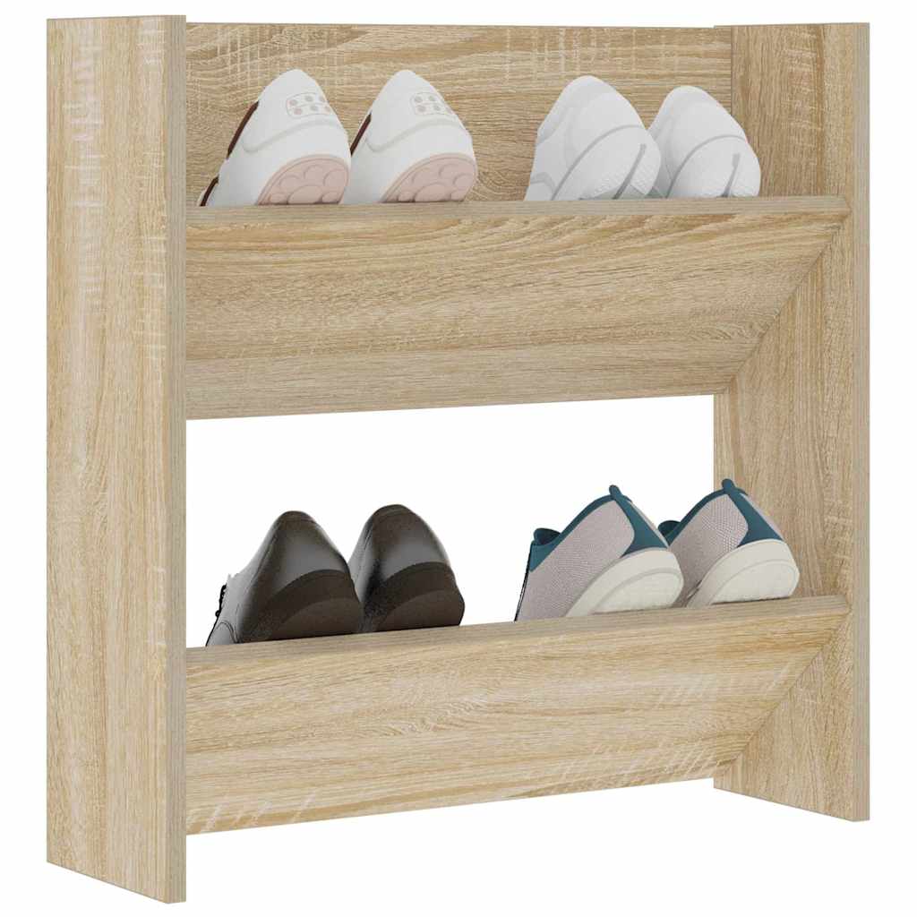 vidaXL Wand-Schuhschrank Sonoma-Eiche 60x18x60 cm Holzwerkstoff