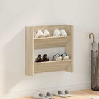 vidaXL Wand-Schuhschrank Sonoma-Eiche 60x18x60 cm Holzwerkstoff