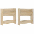 vidaXL Wand-Schuhschränke 2 Stk. Sonoma-Eiche 60x18x60cm Holzwerkstoff