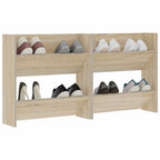 vidaXL Wand-Schuhschränke 2 Stk. Sonoma-Eiche 60x18x60cm Holzwerkstoff