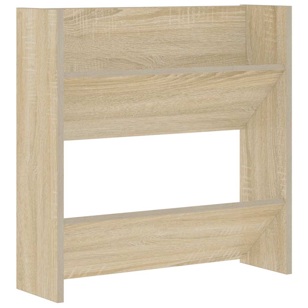 vidaXL Wand-Schuhschränke 2 Stk. Sonoma-Eiche 60x18x60cm Holzwerkstoff