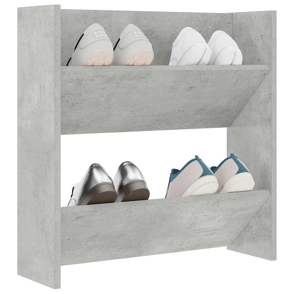 vidaXL Wand-Schuhschrank Betongrau 60x18x60 cm Holzwerkstoff