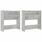 vidaXL Wand-Schuhschränke 2 Stk. Betongrau 60x18x60 cm Holzwerkstoff