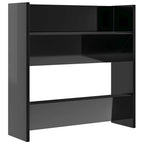 vidaXL Wand-Schuhschränke 2 Stk. Hochglanz-Schwarz 60x18x60 cm