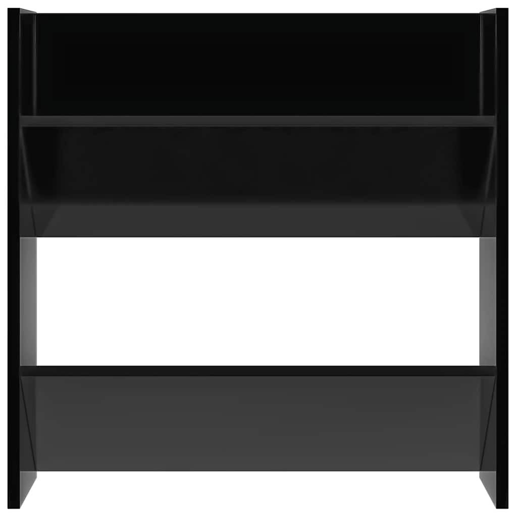 vidaXL Wand-Schuhschränke 2 Stk. Hochglanz-Schwarz 60x18x60 cm