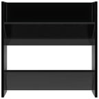 vidaXL Wand-Schuhschränke 2 Stk. Hochglanz-Schwarz 60x18x60 cm