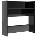 vidaXL Wand-Schuhschränke 4 Stk. Hochglanz-Schwarz 60x18x60 cm