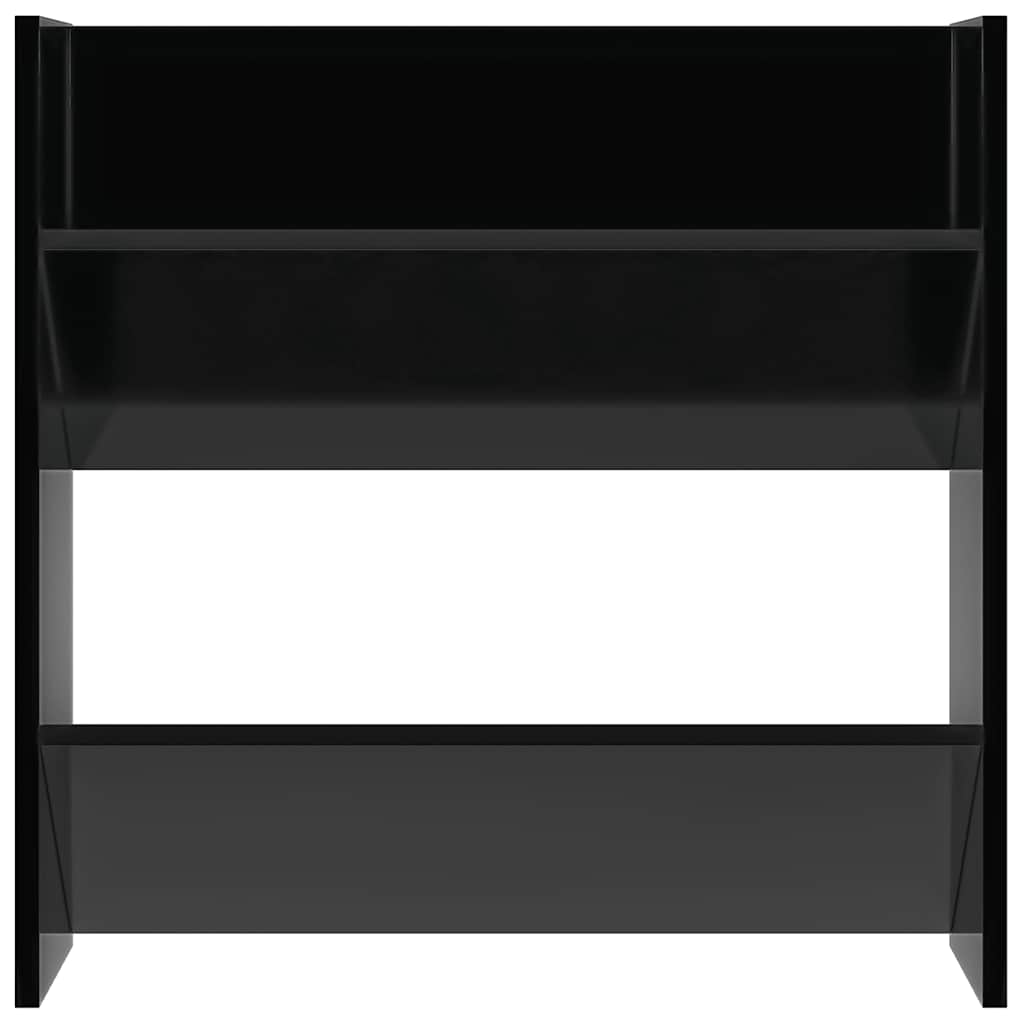 vidaXL Wand-Schuhschränke 4 Stk. Hochglanz-Schwarz 60x18x60 cm