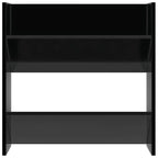 vidaXL Wand-Schuhschränke 4 Stk. Hochglanz-Schwarz 60x18x60 cm