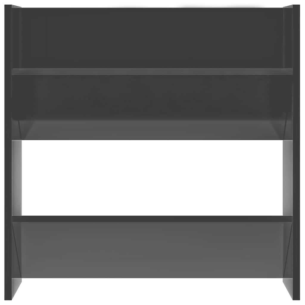 vidaXL Wand-Schuhschrank Hochglanz-Grau 60x18x60 cm Holzwerkstoff