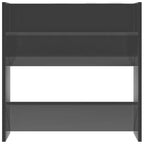 vidaXL Wand-Schuhschrank Hochglanz-Grau 60x18x60 cm Holzwerkstoff