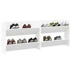 vidaXL Wand-Schuhschränke 2 Stk. Weiß 80x18x60 cm Holzwerkstoff