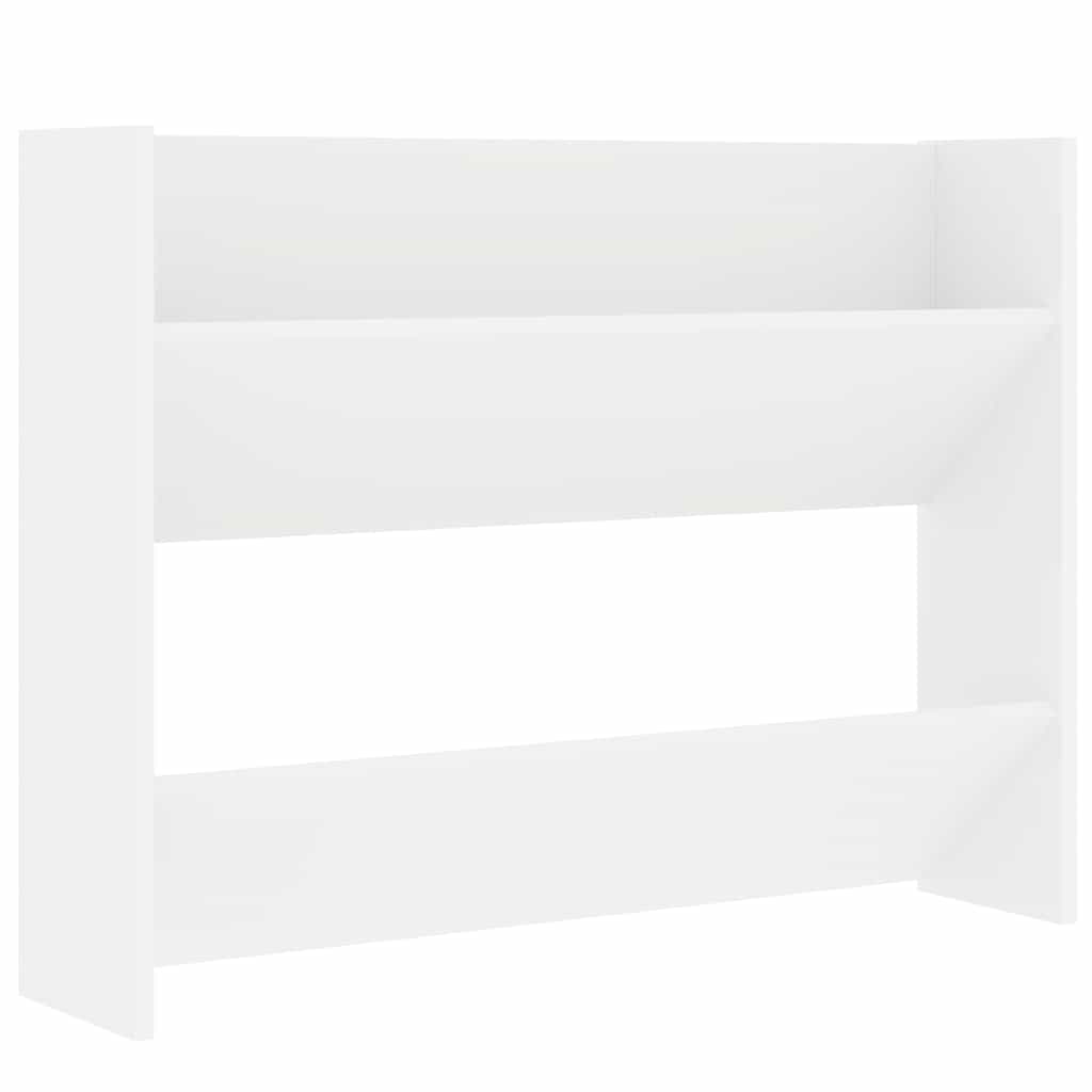 vidaXL Wand-Schuhschränke 2 Stk. Weiß 80x18x60 cm Holzwerkstoff