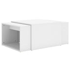 vidaXL 3-tlg. Satztisch-Set Weiß 60x60x38 cm Holzwerkstoff