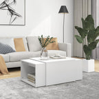 vidaXL 3-tlg. Satztisch-Set Weiß 60x60x38 cm Holzwerkstoff