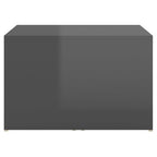 vidaXL 3-tlg. Satztisch-Set Hochglanz-Grau 60x60x38 cm