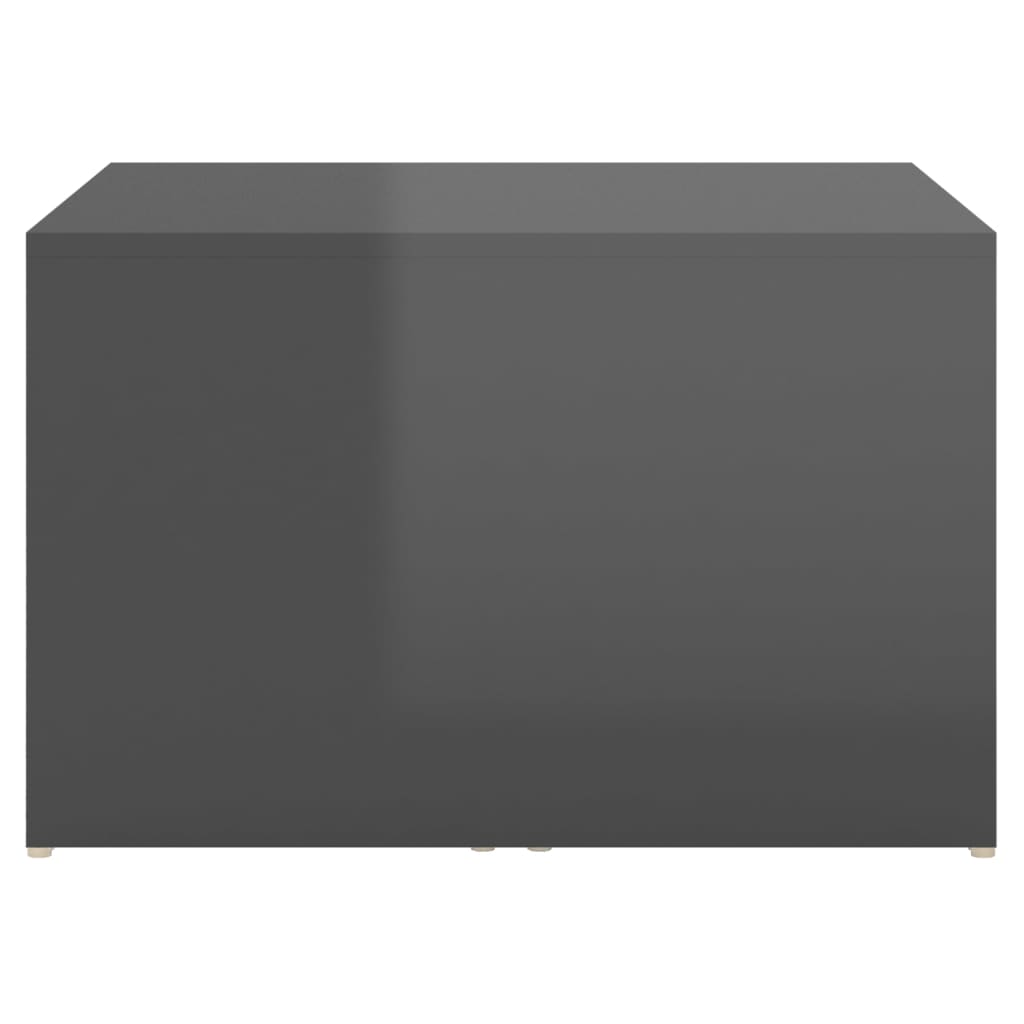 vidaXL 3-tlg. Satztisch-Set Hochglanz-Grau 60x60x38 cm